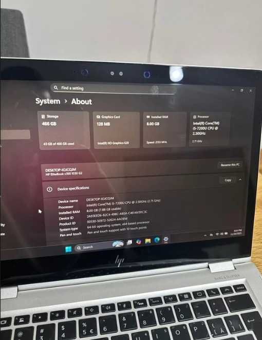 HP EliteBook x360 1030 G2 - i5 8gb ssd 256gb