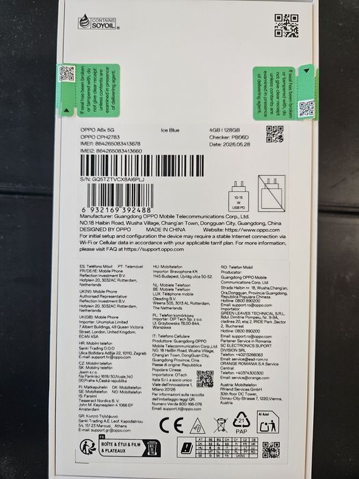 Oppo A6x 5G. Чисто нов с две години гаранция