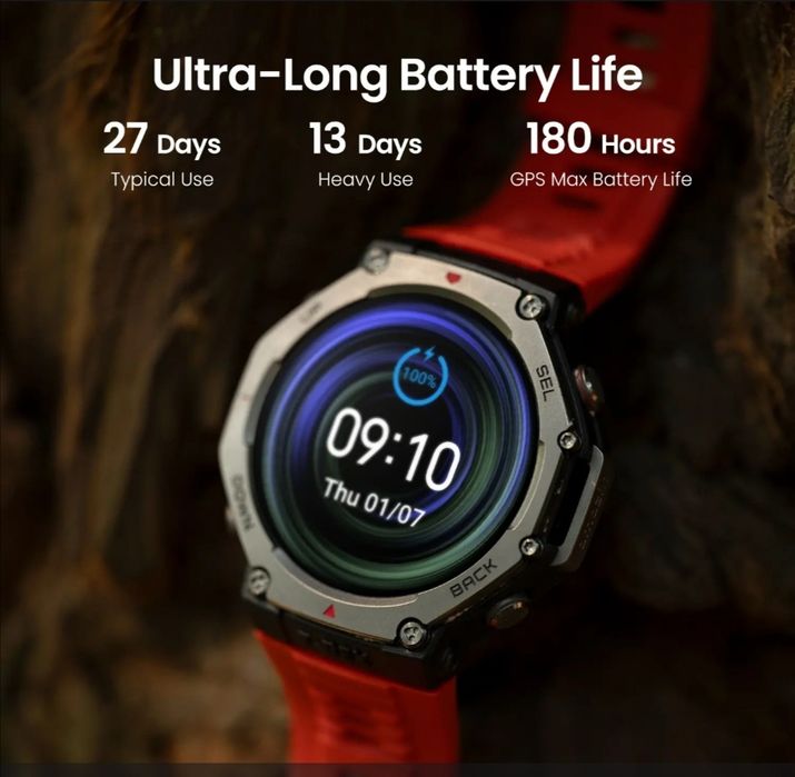 Спортивные часы Amazafit T-Rex 3,амазафит тирекс