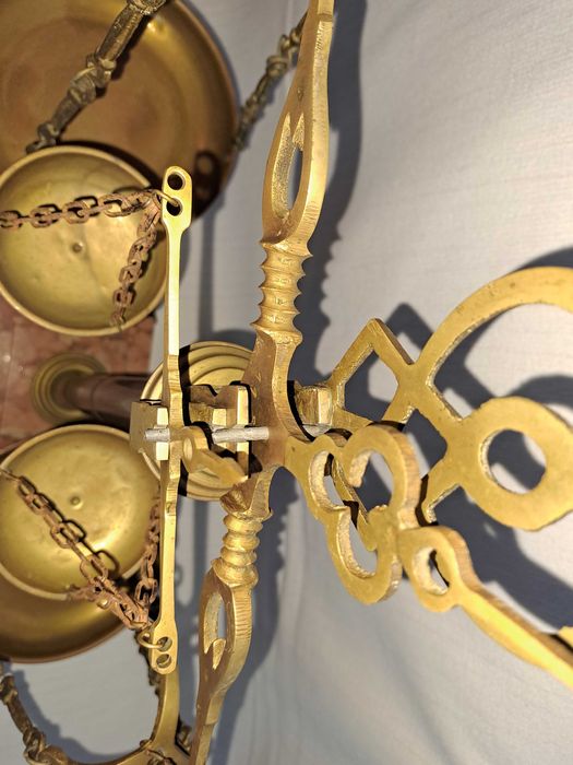 balanta dubla veche bronz alama 56 cm