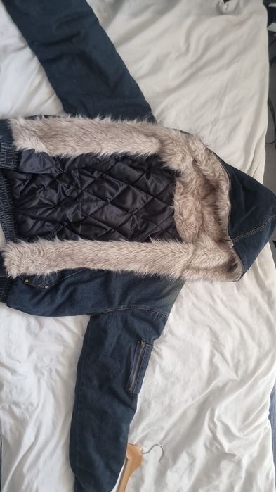 Jacheta denim basic albastru