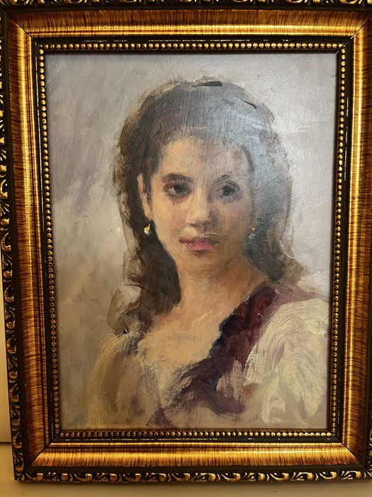 Tablou in ule pe panza portret de femeie” Ninette”