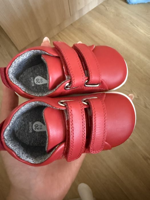 Нови детски кожени обувки за прохождане Bobux Grass Court Red номер 20
