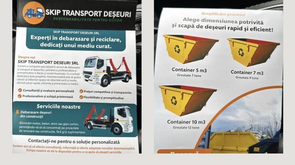 Moloz / debarasari/ deșeuri construcții /gunoi/ skip