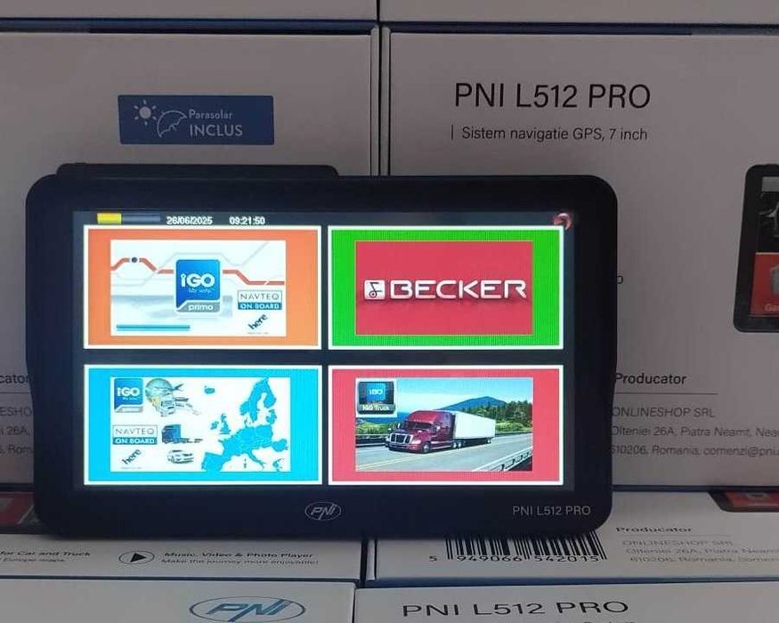 Cel mai rapid GPS camion - PNI L512 Pro - gata de drum, igo, becker