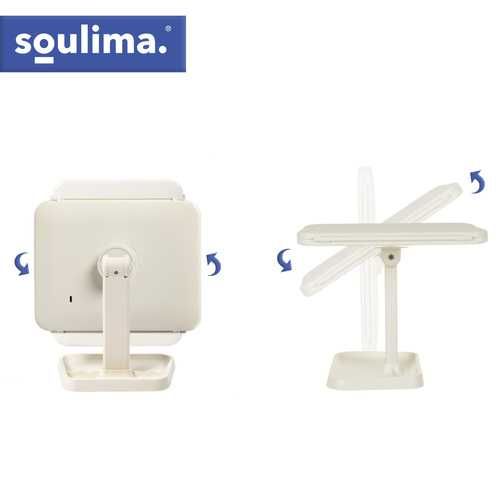 Козметично огледало за грим с LED осветление, увеличителна функция