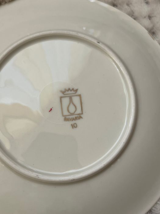 Троен баварски порцеланов сет, чаша за чай/кафе