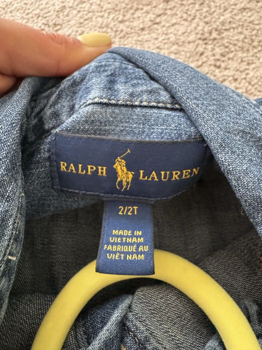 RALPH LAUREN дънкова рокля с якичка и коланче