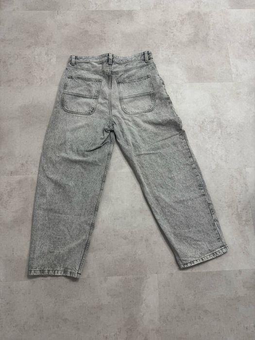 Pantaloni Bershka Gri Wide Leg Mărimea 42
