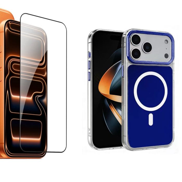 Iphone 17 AIR PRO MAX Husa Magnetic Metal Safe + Folie Sticla