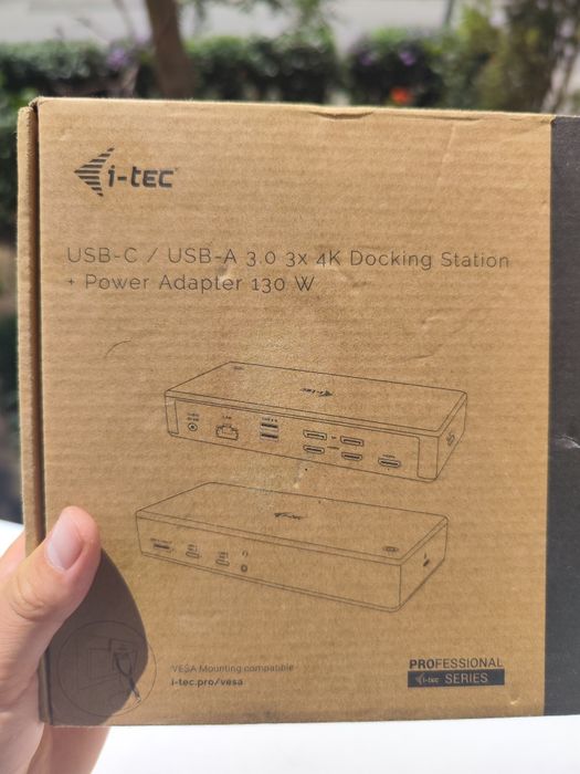 i-tec USB 3.0 / USB-C / TB, 3x 4K docking station + Power adapter 130w