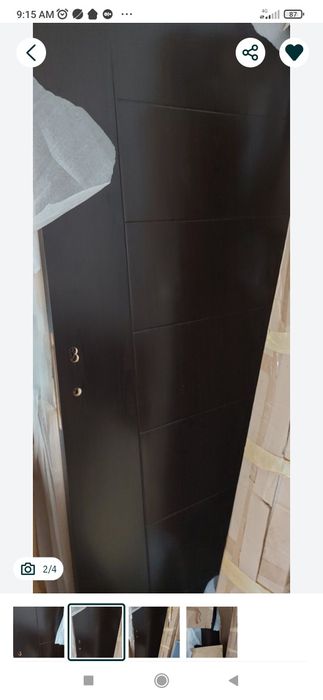 Нови интериорни врати с каси 14 см цвят венге