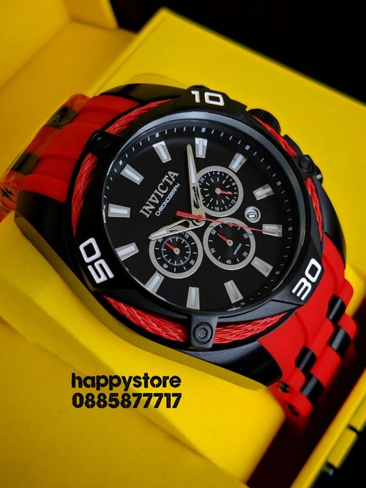 INVICTA Vanguard Red/black 50 mm, Инвикта нов мъжки часовник