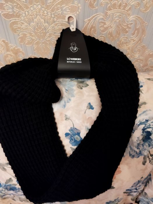 Снуд молодёжный черный новый