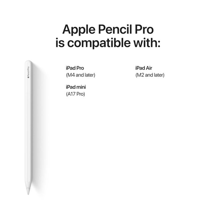 Стилус Apple Pencil Pro с натиск и магнитно зареждане