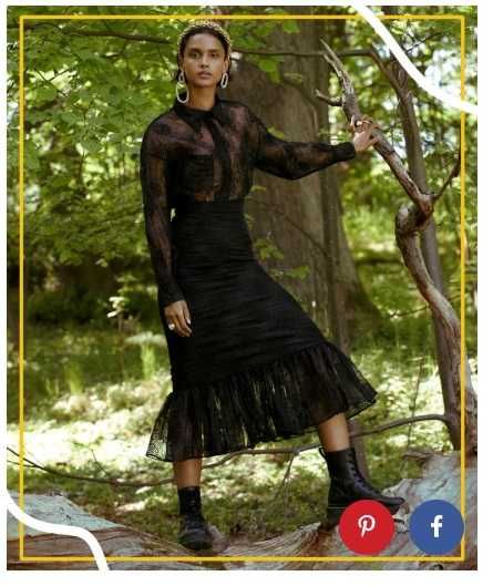 Fusta H&M X Sandra Mansour - editie speciala