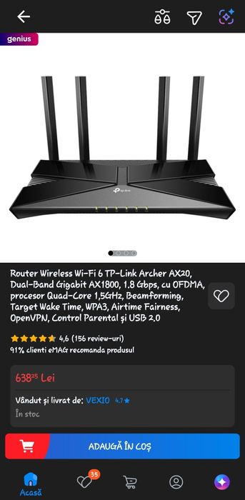 Router TP-Link  AX20