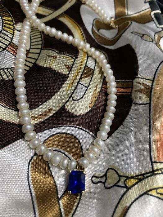 Colier perle cu aur si pandativ aur