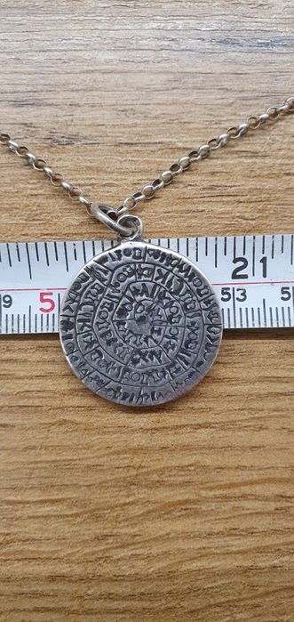 Lanț cu pandantiv argint 925 Discul din Phaistos