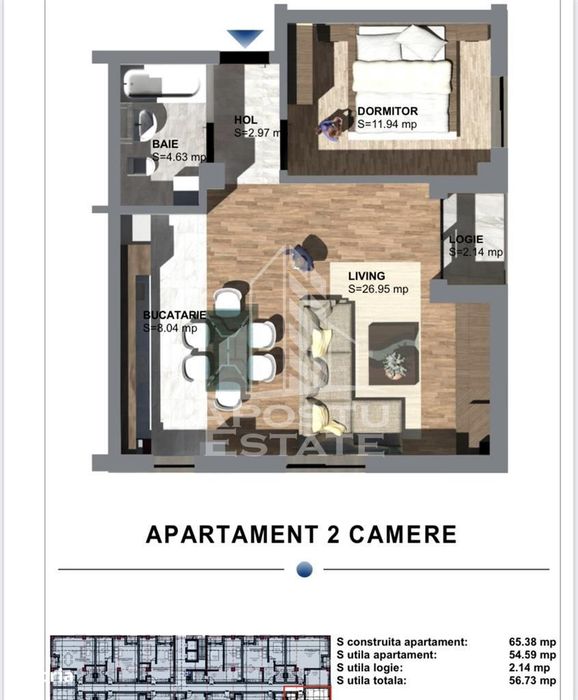 Apartamente de vanzare cu 2 camere, predare la cheie, Torontalului