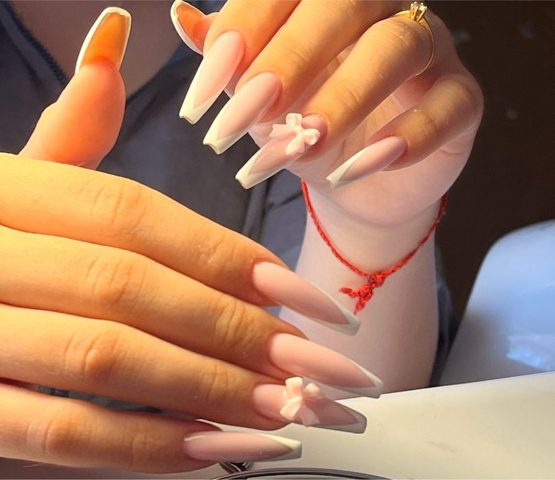 Маникюр наращивание ногтей