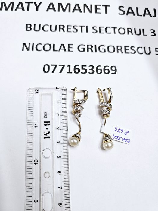 Vand cercei din aur 14 k 8.67 g cod 564