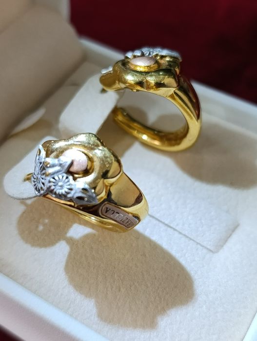 Золотые серьги, Итальянский изделия  Graciela , проба 585, вес 4,58