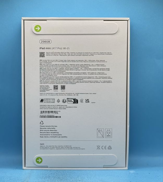 НОВ!!! Таблет Apple iPad minu (A17 Pro), 2024, 256GB, Wi-fi, Space Gra