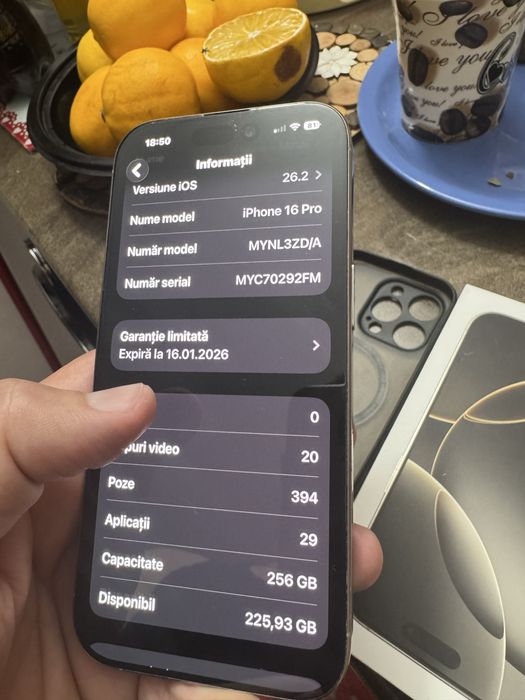 Vand/schimb iPhone 16 Pro 256Gb…full box