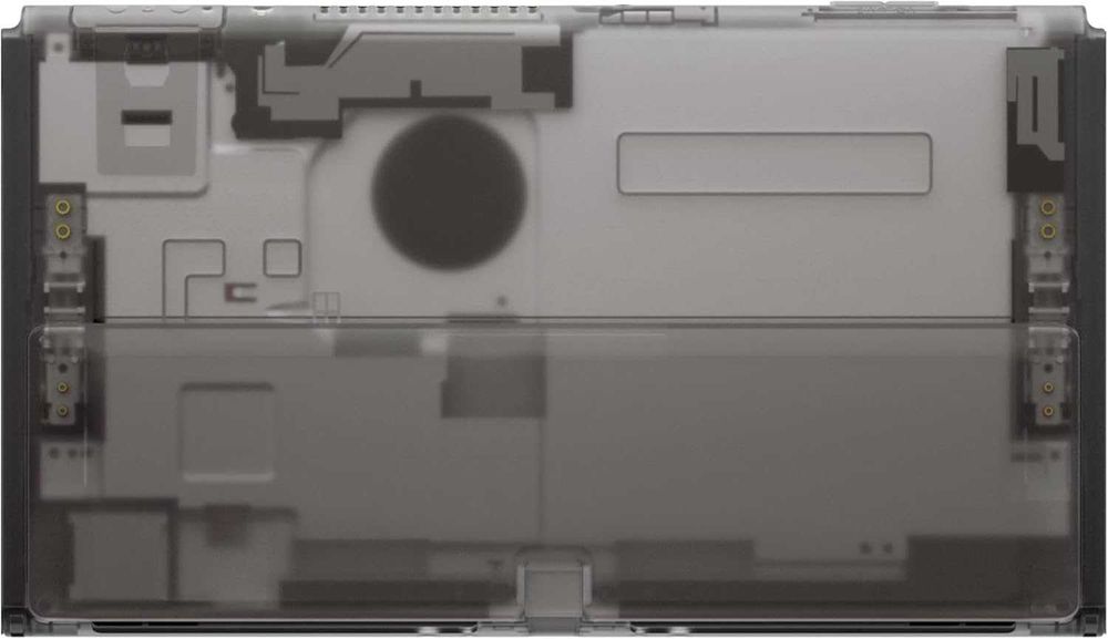 Set conversie eXtremeRate Transparent Black Nintendo Switch OLED + carcase Joy-Con D-Pad
