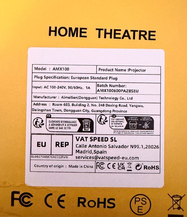 Проектор, Mini LED,домашно кино. Модел AMX 100