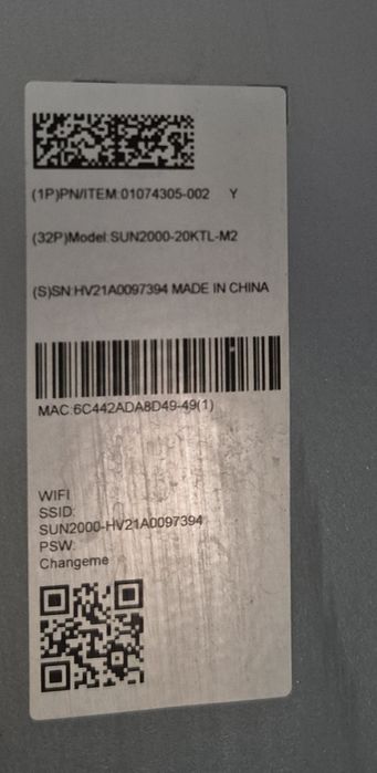 Inverter solar Huawei SUN2000-20KTL-M2