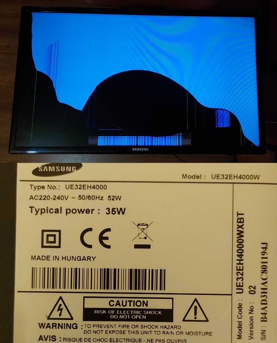Televizor defect Samsung UE32EH4000