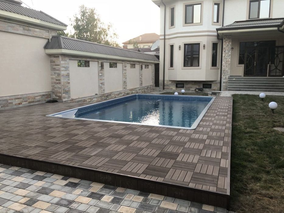 Террасная доска. Брусчатка, садовый паркет из ДПК "TAXTPLAST". Бў