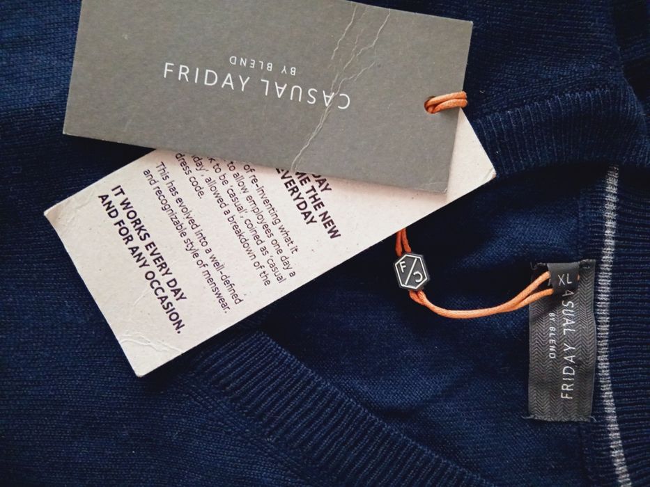 ХЛ Nautica Коледни и  пуловер вълна,акрил т.син