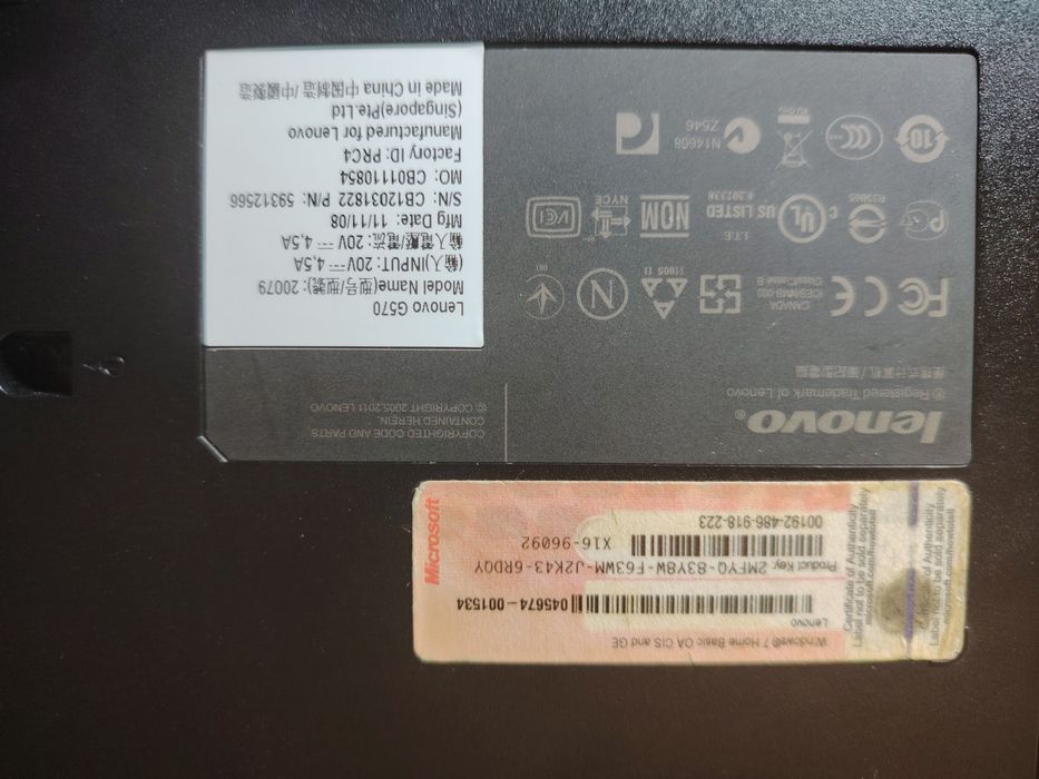 Ноутбук Lenovo G570, на Windows 7