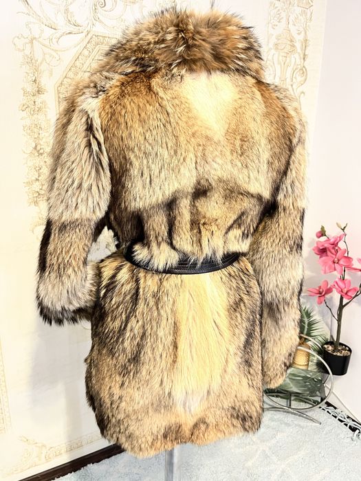 Haina din blana naturala de vulpe cristal marime S/M