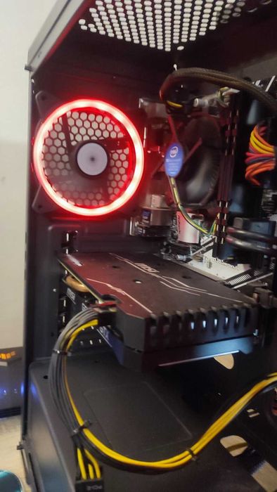 Десктоп Кoмпютър G:Rigs Intel i3-9100F 3.6GHz , DDR4 2666 MHz 16 GB, GTX 1660, SSD 512, HDD 1TB