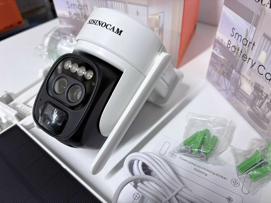 Camera Supraveghere 4G Panou solarZoom 10x Alarma Rezolutie 4K Sd-64Gb