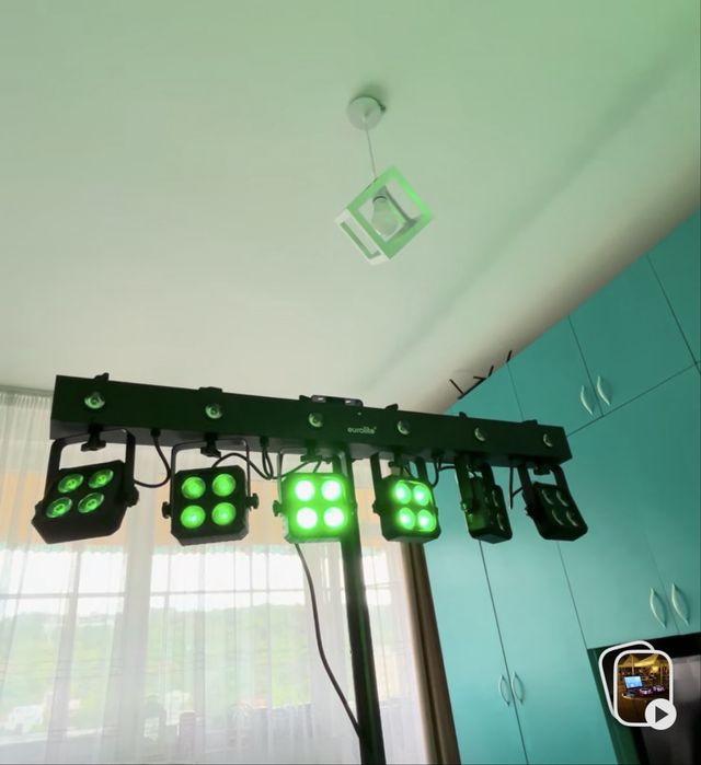 Bară Lumini DJ Eurolite LED KLS-180/6 Compact Light Set – Stare Impecabilă + Husă