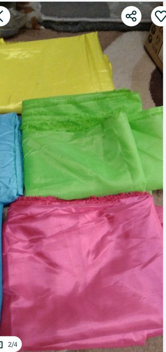 Отрезы тканей б/у