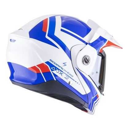 Отваряема Мото каска Scorpion ADX 2 Lewis blue-red-white , очила NEW