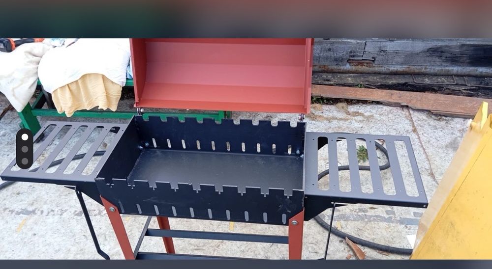 Мангал гриль с крышкой