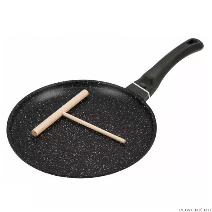 Tigaie pentru clătite, din aluminiu marmorat, 26cm, negru, Kinghoff