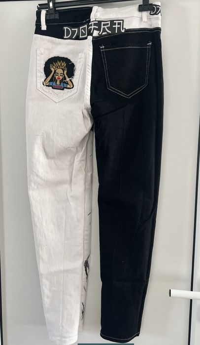 Дънки с камъни djofra уникални хл ,широки!