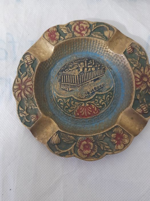 Винтиж свещници и пепелник