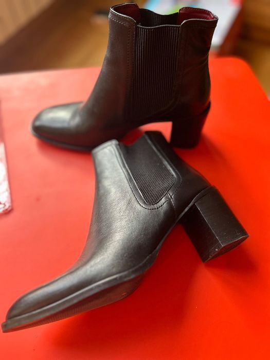 Дамски боти Зара естествена кожа