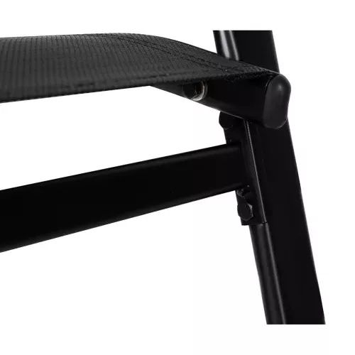 Градински столове комплект 4 броя черни прахово боядисани