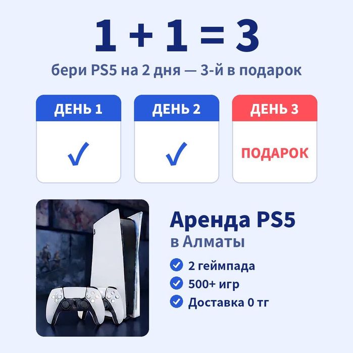 Аренда пс5 для дружеской компании и соседей, Алматы