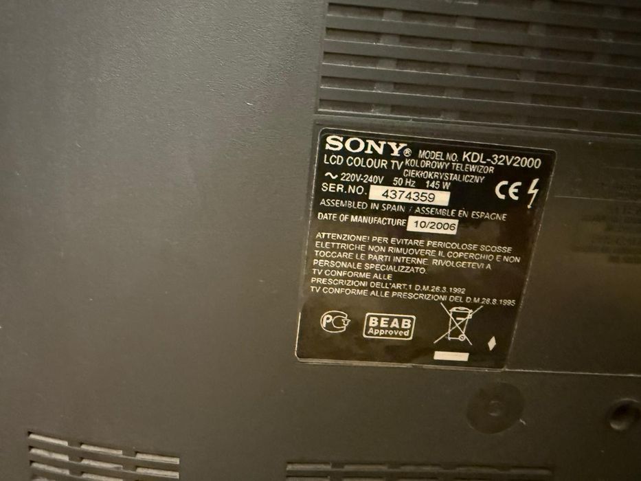 Телевизор SONY kdl-32